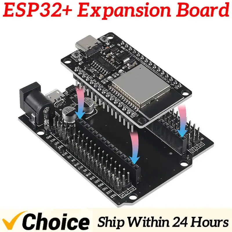 ESP32 Development Board CH340C WiFi + Bluetooth Ultra-Low Power Dual Core ESP32-DevKitC-32 ESP-WROOM-32 Expansion Board