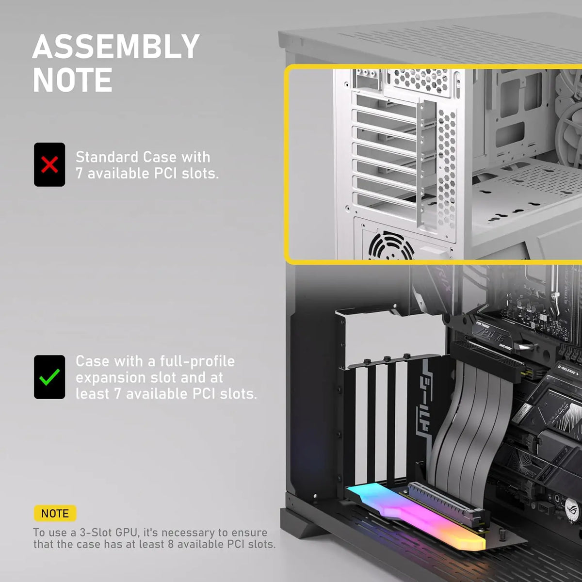 EZDIY-FAB Vertical GPU Mount with High-Speed PCIE 4.0 Riser Cable ARGB Module 115mm/4.52in Flexible Extension 90 Degree