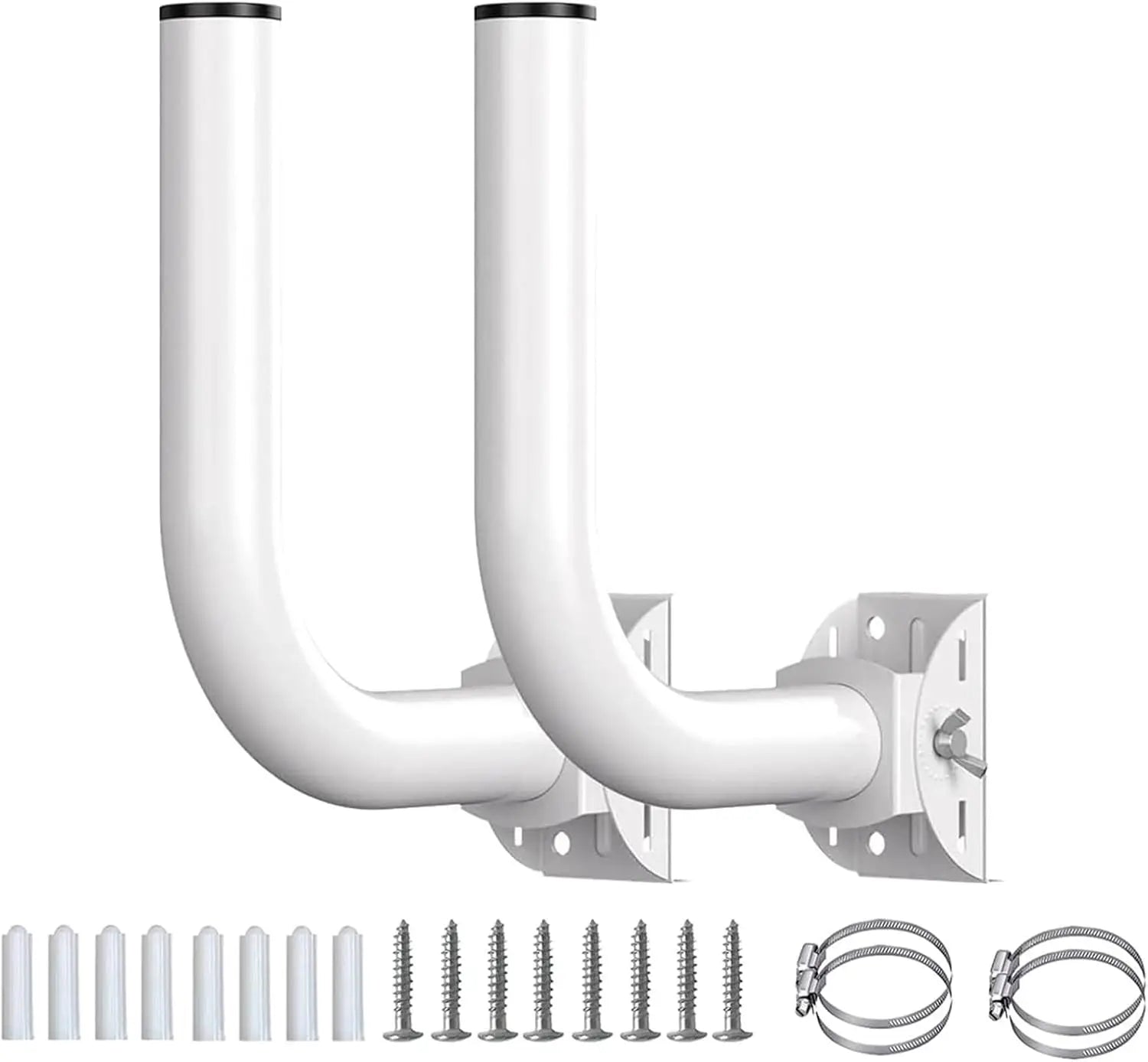 Focket Wireless Bridge Bracket Mount 150° Adjustable Universal Pole and Wall Mounted J for Outdoor Point to AP Access