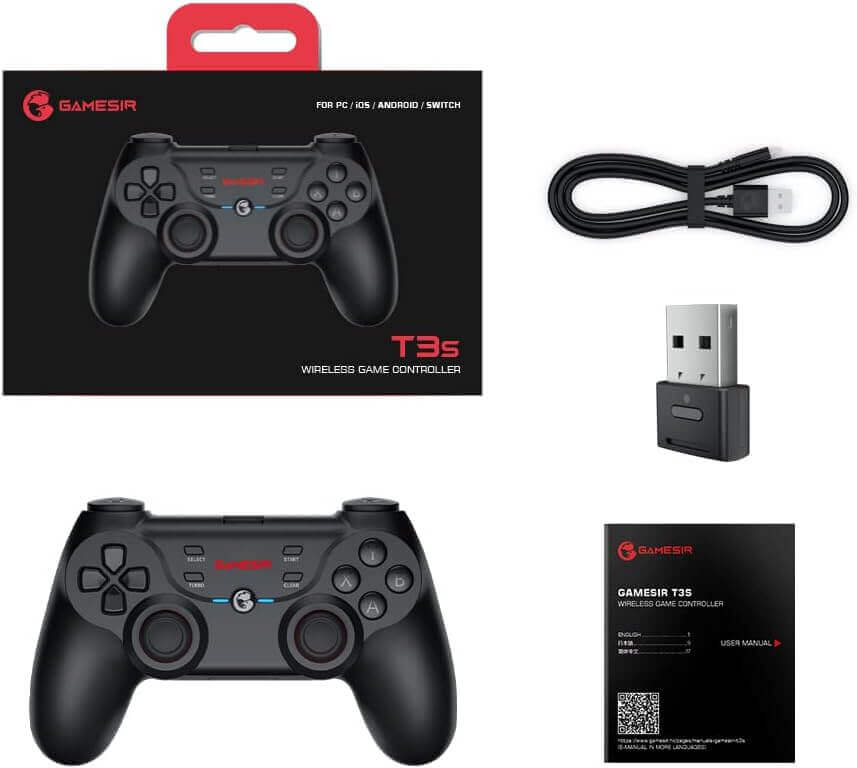 GameSir T3s Wireless Controller PC Controller for Windows 7/8/10/11 Game Controller Joystick with Dual-Vibration