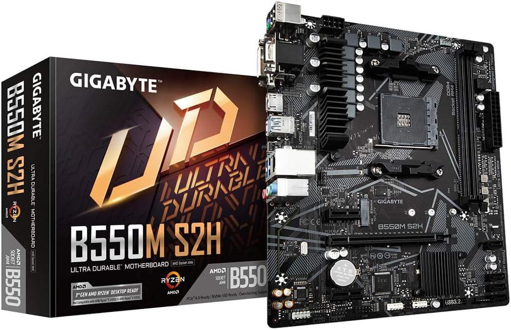 Gigabyte B550M S2H AMD Ryzen Micro ATX Ultra Durable Motherboard