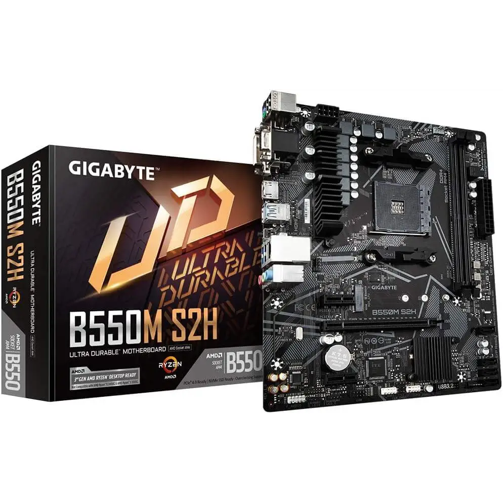 Gigabyte B550M S2H AMD Ryzen Micro ATX Ultra Durable Motherboard