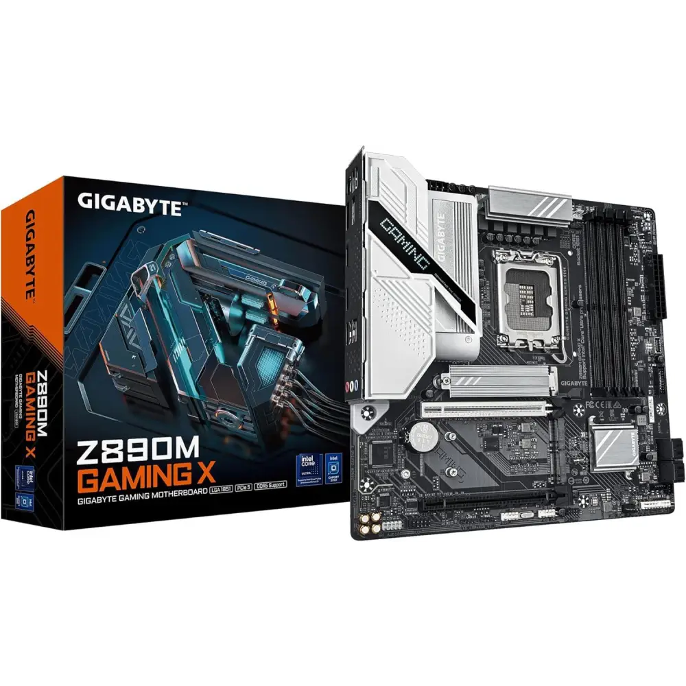 GIGABYTE Z890M Gaming X Motherboard - Supports Intel Core Ultra (Series 2) CPUs 8 + 1 + 2 Phases VRM up to 8800MHz DDR5