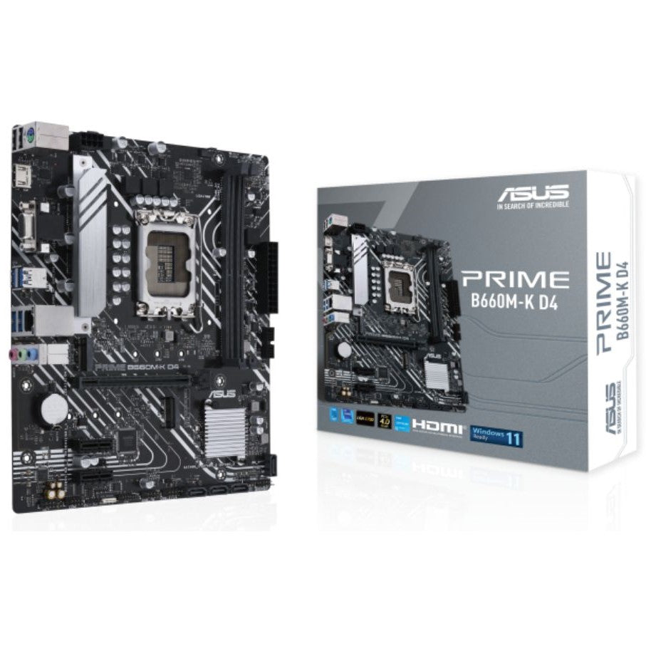 Asus Intel PRIME B660M-K D4 Micro ATX LGA1700 Motherboard
