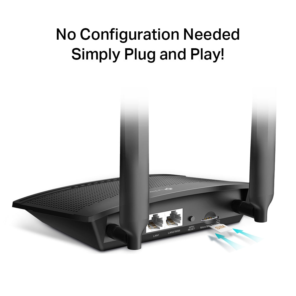 TP-Link TL-MR100 300Mbps Wireless N 4G LTE Router w/Sim slot