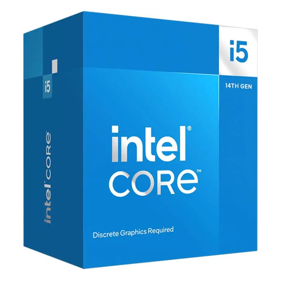 Intel i5 14400F CPU 3.5GHz (4.7GHz Turbo) 14th Gen LGA1700 10-Cores 16-Threads 29.5MB 65W Graphics Card Required Retail