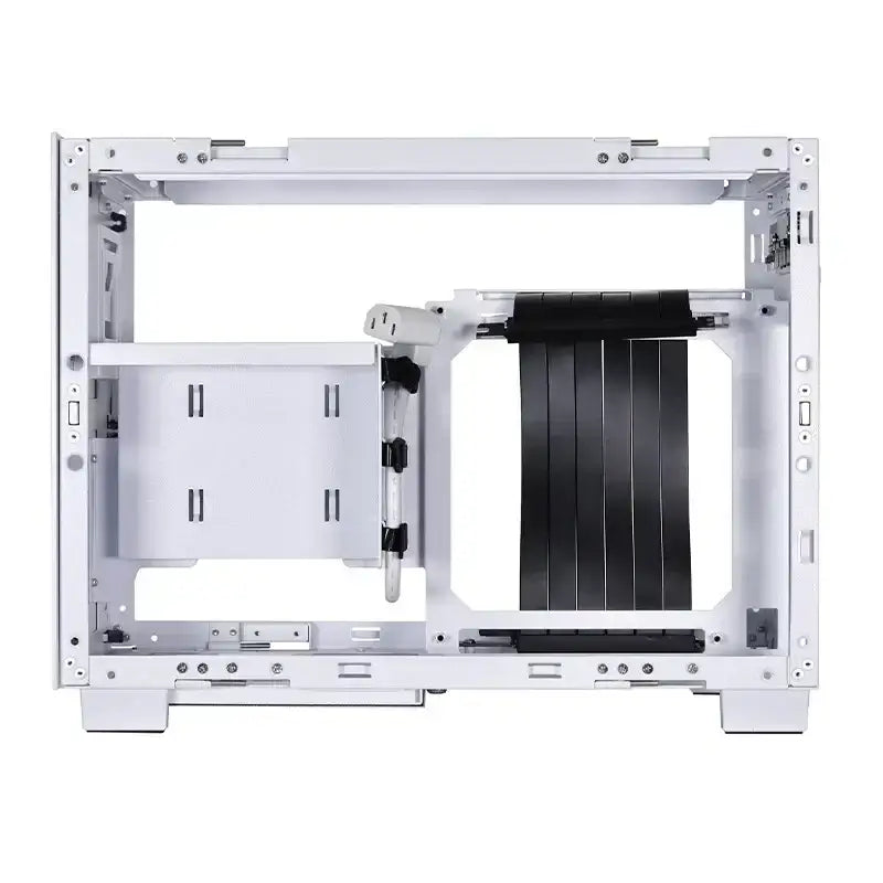Lian Li Q58 Mesh/Tempered Glass Mini-ITX Case with PCIe 4.0 Riser Cable - White