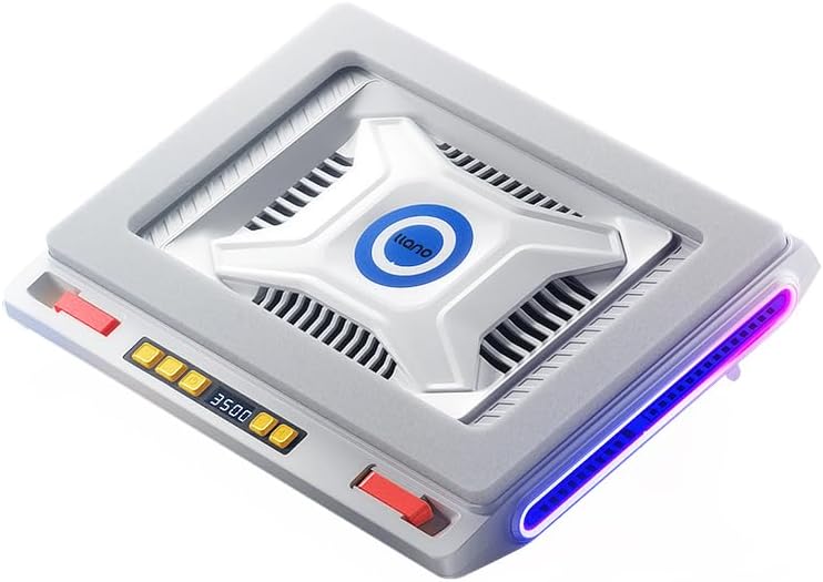 llano V10 Gaming Laptop Cooling Pad RGB Cooler Stand with 4.72 Inch External Powerful Fan Rapid Computer 13-17.3in