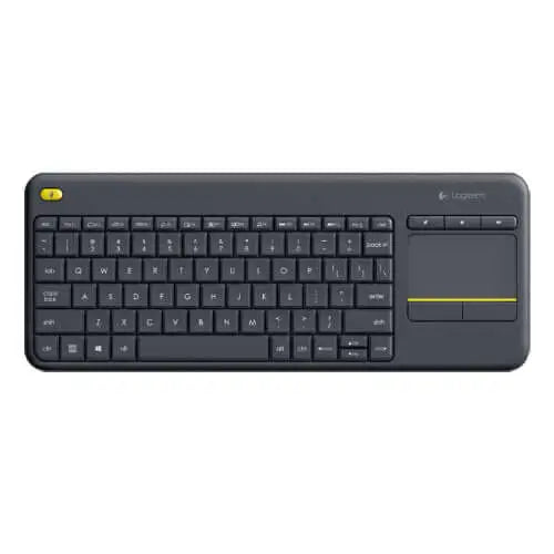 Logitech K400 Plus Wireless Keyboard With Touchpad & Entertainment Media Keys Tiny USB Unifying Receiver for HTPC