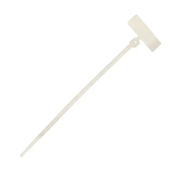 Marker Tie | Cable 110 x 2.5 mm WITH Panel 25 8 | Natural - 100 pack - 100Pcs Bag