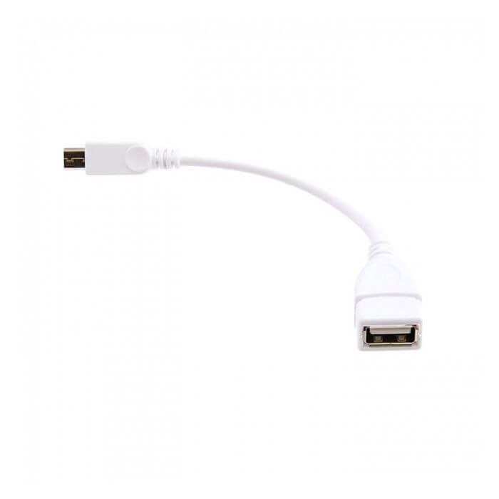 Micro USB OTG host cable for Raspberry Pi Zero, designed for connecting USB devices with a 6-inch length.