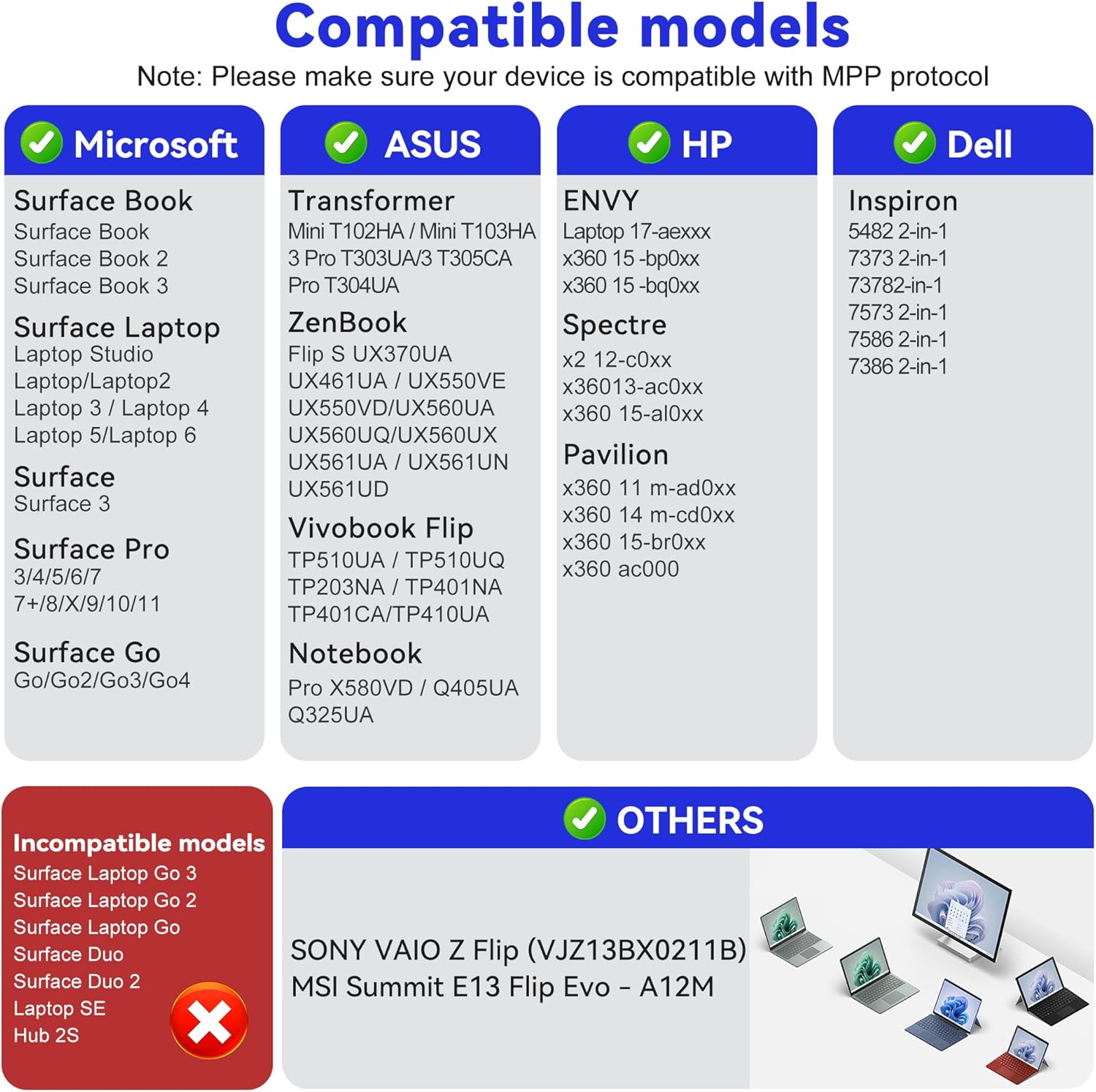 Microsoft Surface Pen -Surface Stylus for Surface Pro 11/10/9/X/8/7/6/5/4/3 Surface Go 4/3/2/1 Surface