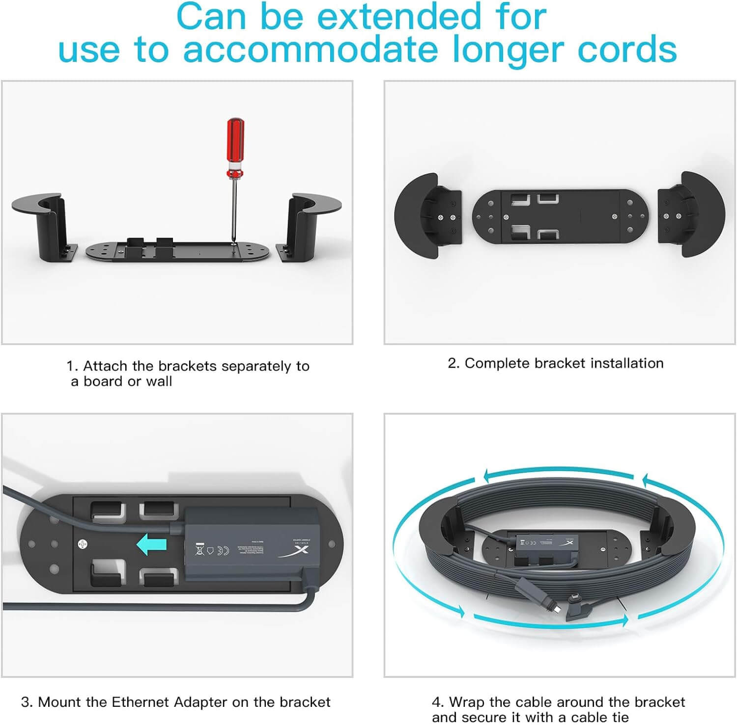 MSAFF Starlink Ethernet Cable Caddy with Adapter Holder, Wall Mountable for Starlink Cable Management, Starlink Internet Kit Satellite Mount for 150 Ft Star Link Ethernet Cable and Ethernet Adapter