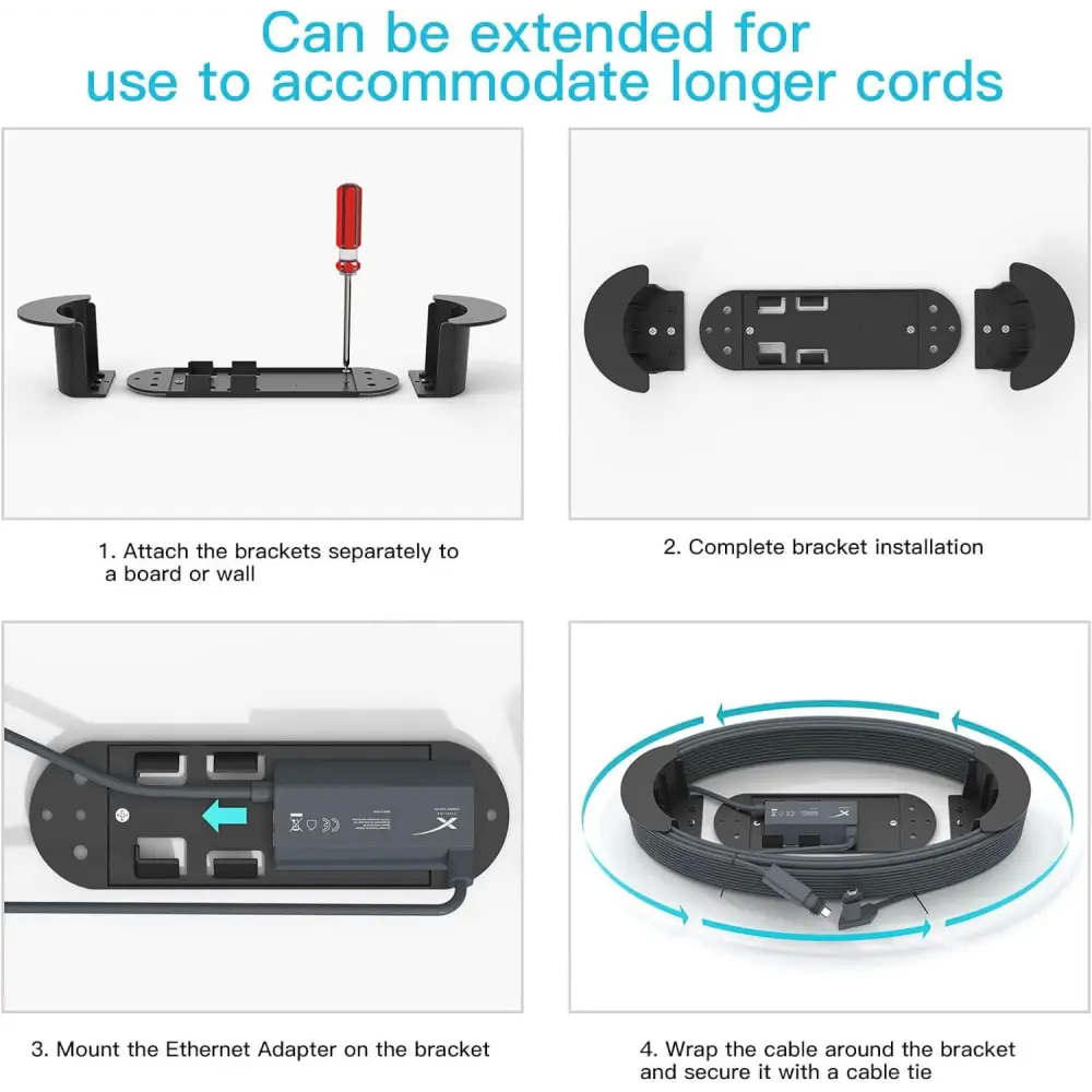 MSAFF Starlink Ethernet Cable Caddy with Adapter Holder Wall Mountable for Management Internet Kit Satellite Mount 150