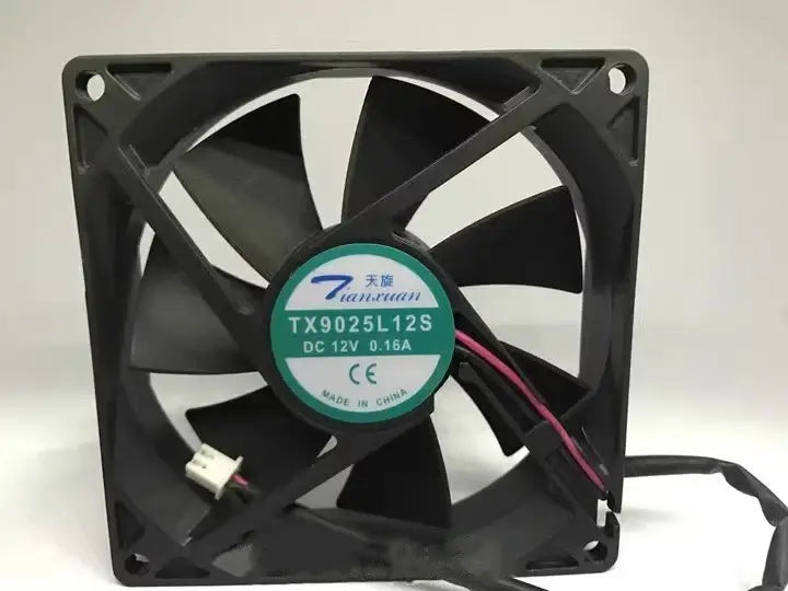 New for tx9025l12s DC 12V 0.16A 9cm 9025 cooling fan 9cm 2-wire wine cabinet refrigerator thermostat cabinet cooling