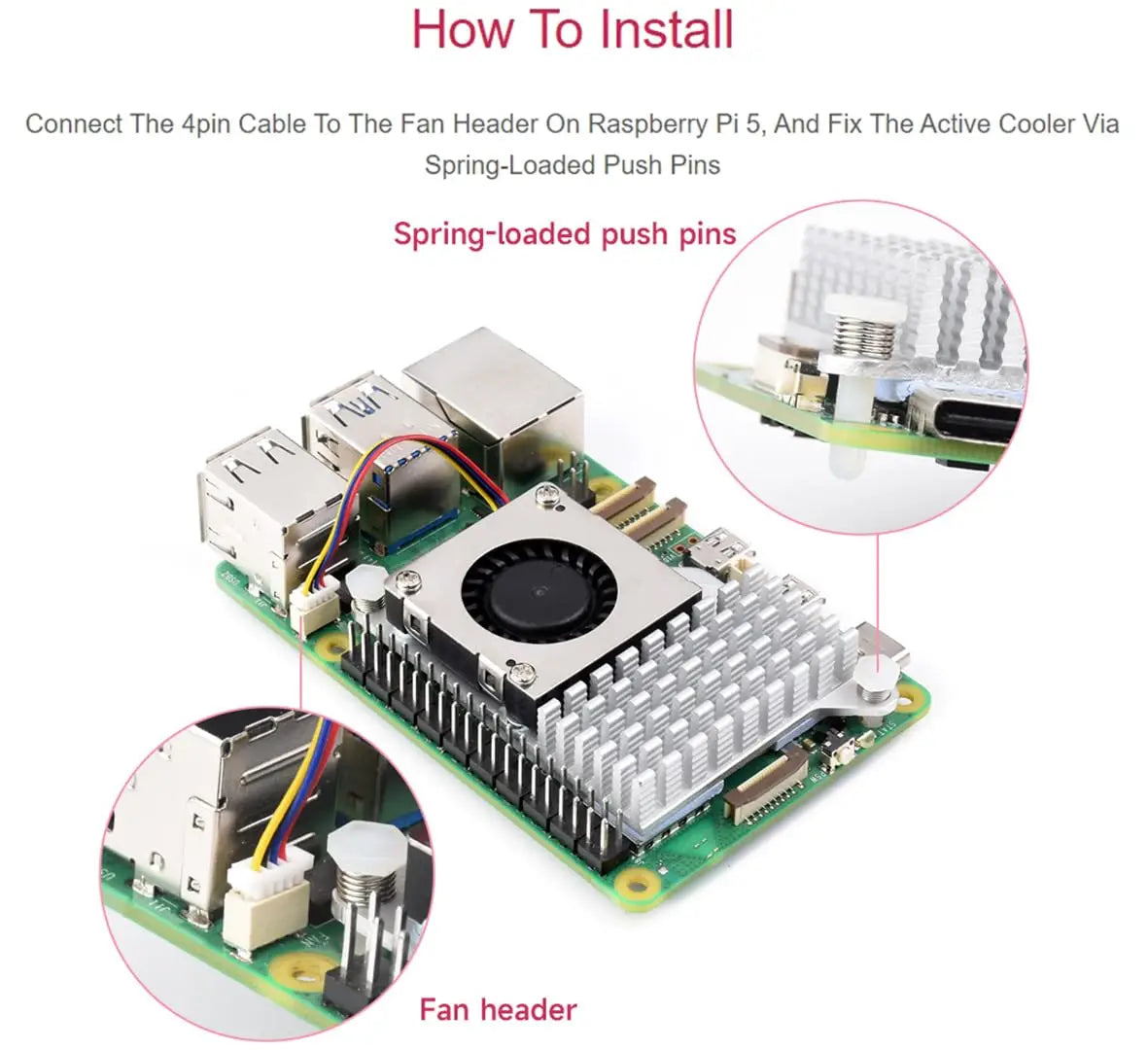 Official Active Cooler for Raspberry Pi 5 Combines an Aluminium Heatsink with a Temperature-Controlled Blower Fan