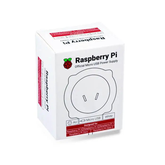 Official Raspberry Pi 12.5W Micro USB Supply