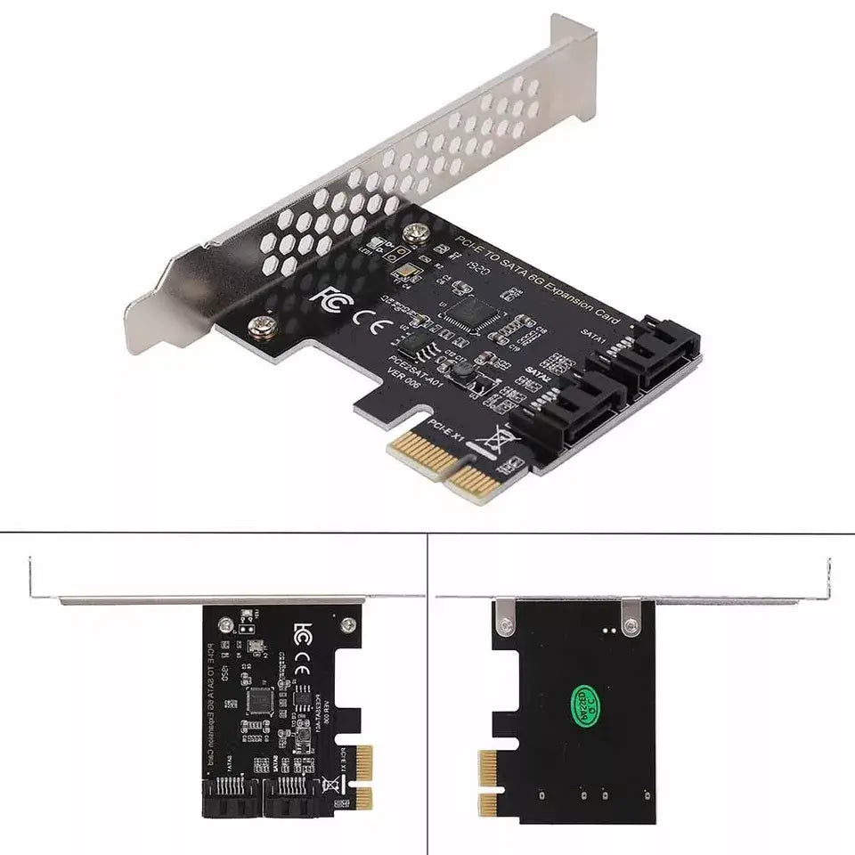 PCIE to SATA Expansion Card to 2 Port SATA 3.0 6Gb Adapter Controller PCI-E SATA Extension Card