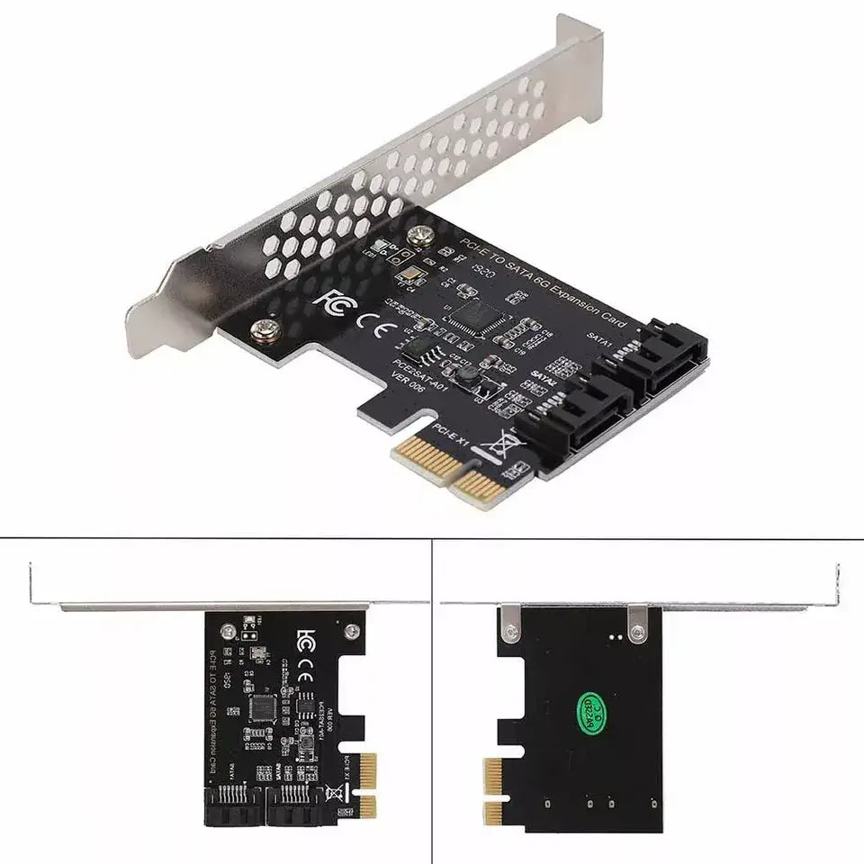 PCIE to SATA Expansion Card 2 Port 3.0 6Gb Adapter Controller PCI-E Extension