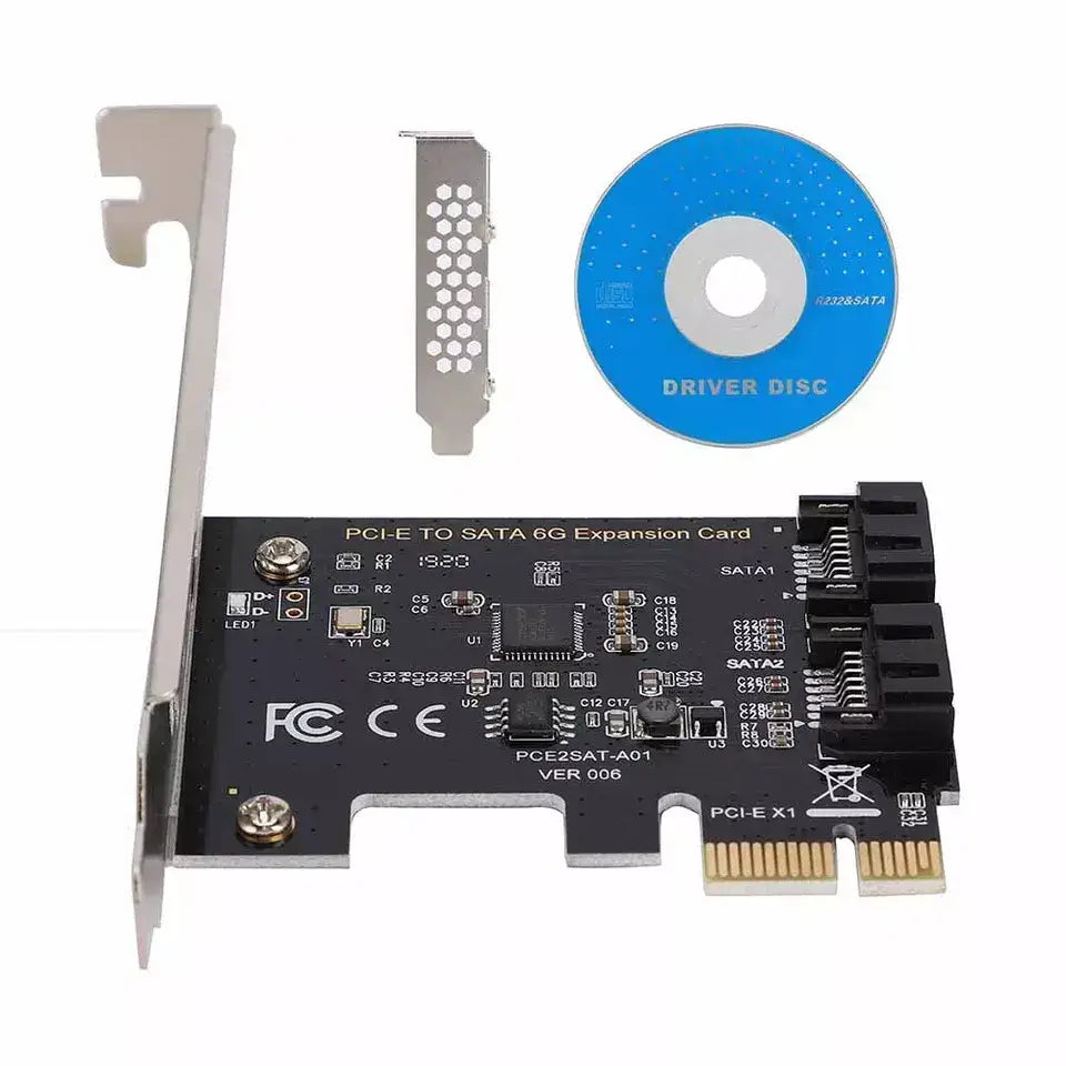 PCIE to SATA Expansion Card 2 Port 3.0 6Gb Adapter Controller PCI-E Extension