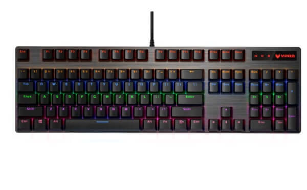 Rapoo V500 Pro Backlit Mechanical Gaming Keyboard Blue Switch - Spill Resistant Metal Cover Ideal for Entry Level Gamers