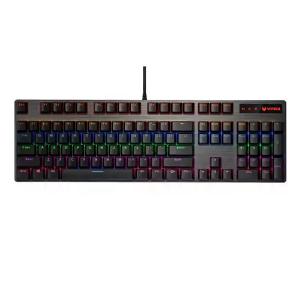 Rapoo V500 Pro Backlit Mechanical Gaming Keyboard Blue Switch - Spill Resistant Metal Cover Ideal for Entry Level Gamers