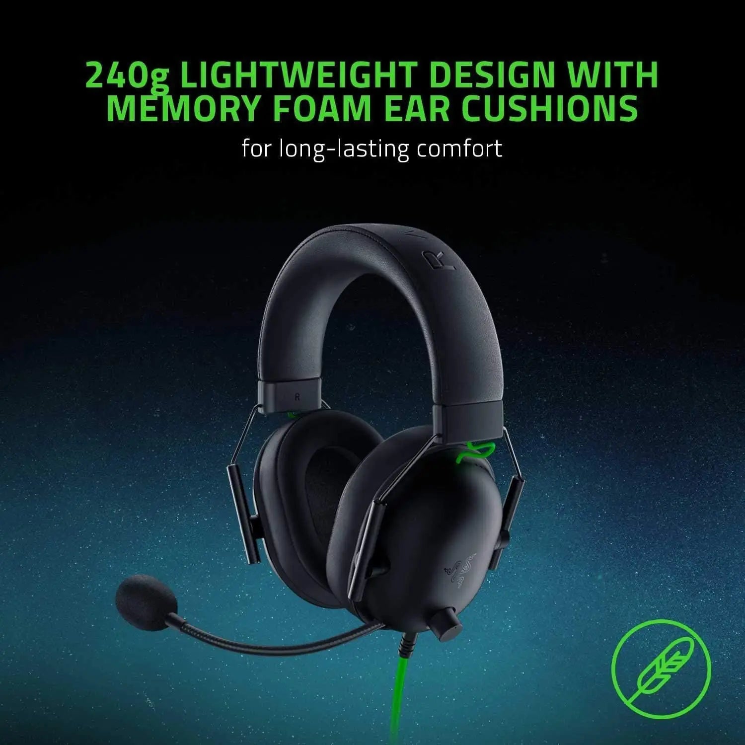 Razer BlackShark V2 X Gaming Headset: 7.1 Surround Sound - 50mm Drivers - Memory Foam Cushion - for PC PS4 PS5 Switch