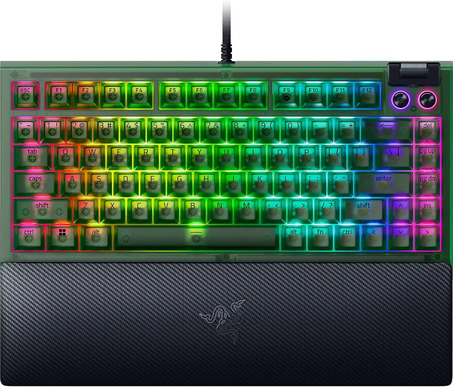 Razer BlackWidow V4 75% Mechanical Gaming Keyboard: Hot-Swappable Design - Compact & Durable - Orange Tactile Switches