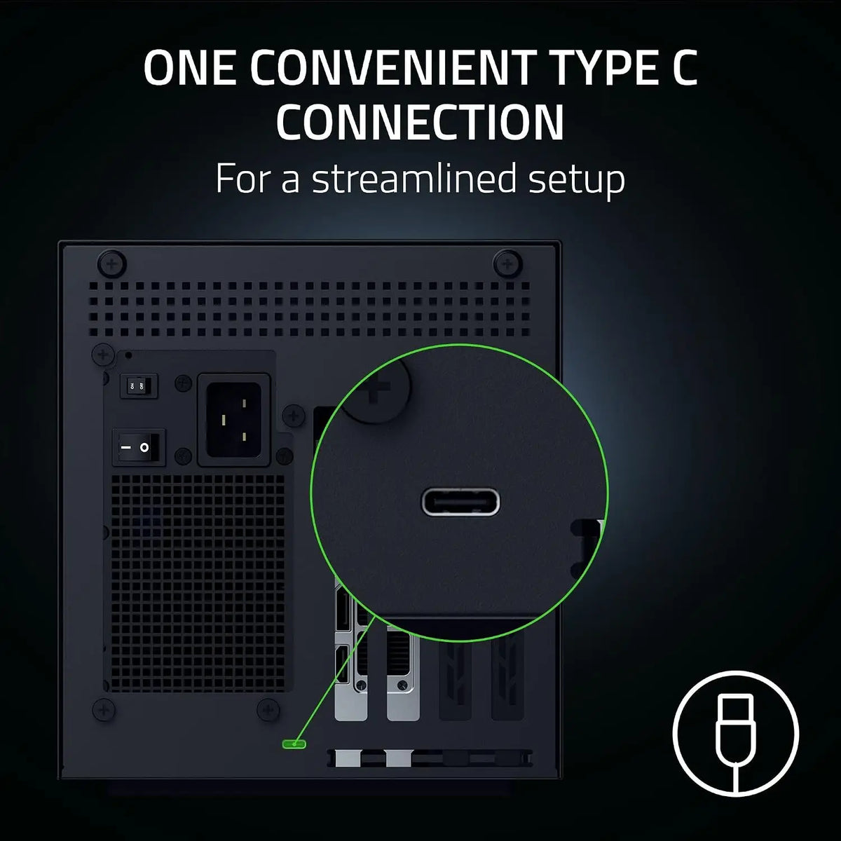 Razer Core X V2 External Graphics Enclosure (eGPU): Compatible with Windows 11 Thunderbolt 4/5 and USB 4 Laptops &