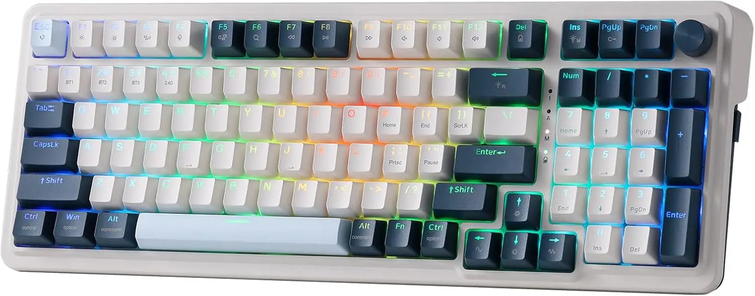 Redragon K686 PRO 98 Keys Wireless Gasket RGB Gaming Keyboard 3-Mode Win/Mac Mechanical w/5-Layer Noise Dampening