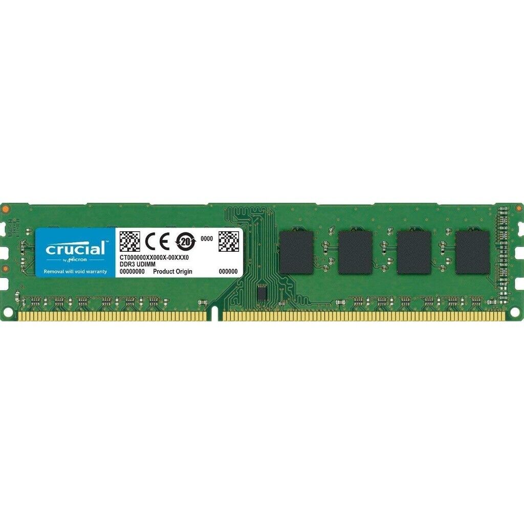 CRUCIAL DDR3 1600MHz 8GB PC3-12800 Desktop 240pin DIMM Memory RAM