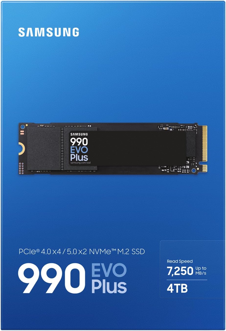 Samsung 990 EVO PLUS M.2 4TB NVMe Gen4 SSD