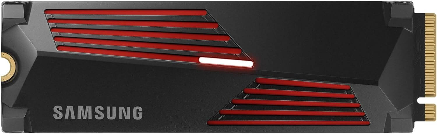 SAMSUNG 990 PRO 4TB w/Heatsink SSD PCIe Gen4 M.2 2280 Internal Solid State Hard Drive Seq. Read Speeds Up to 7,450MB/s