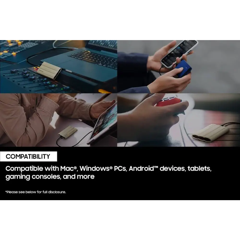 SAMSUNG T7 Shield 1TB Portable SSD up-to 1050MB/s USB 3.2 Gen2 Rugged,IP65 Water & Dust Resistant for Photographers