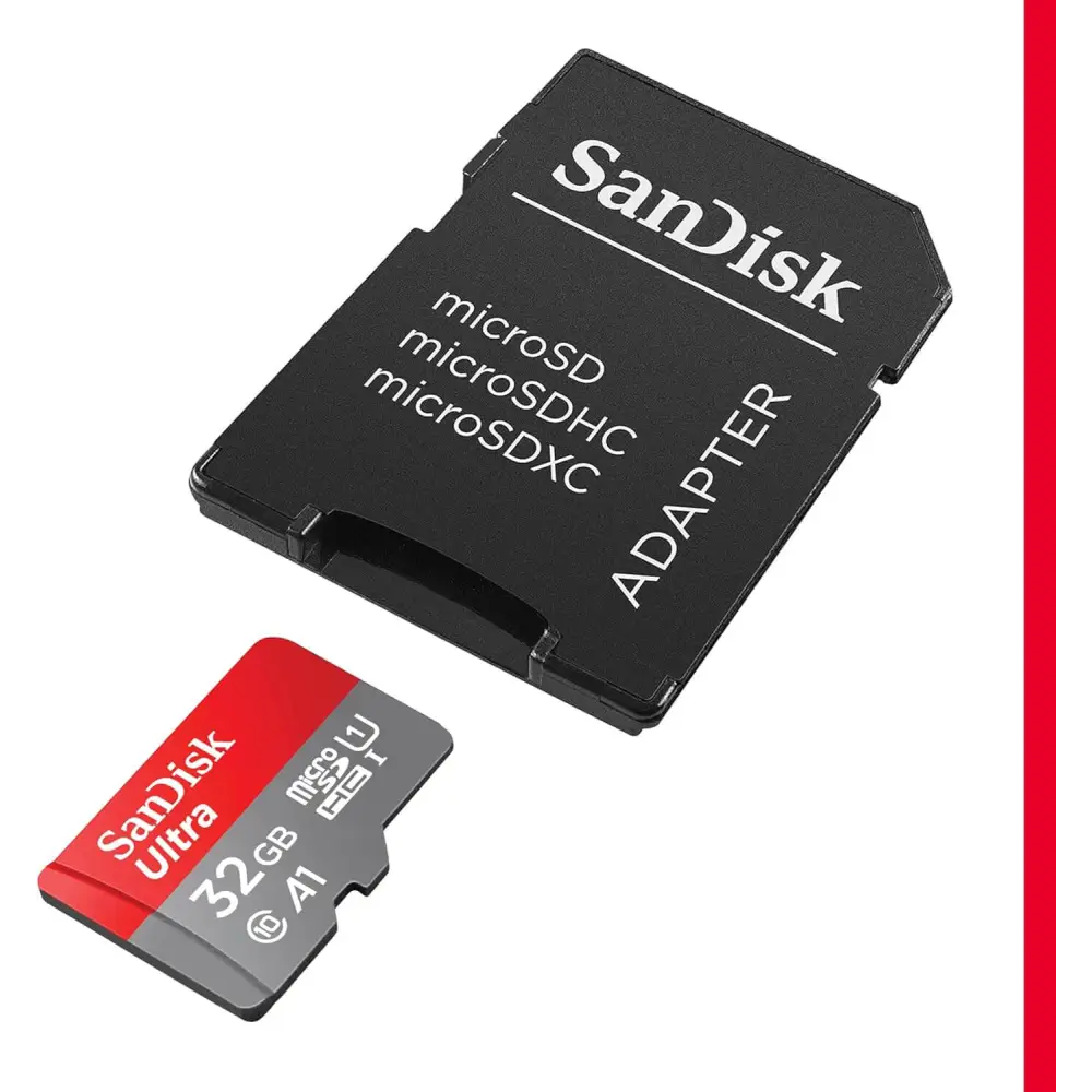 SanDisk 32GB Ultra microSDHC UHS-I Memory Card with Adapter - 120MB/s C10 U1 Full HD A1 Micro SD - SDSQUA4-032G-GN6MA