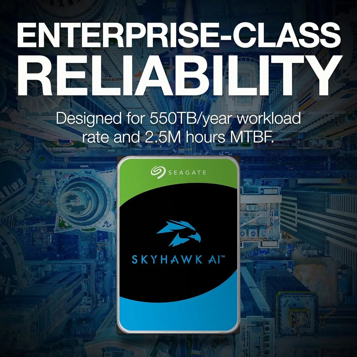 Seagate Skyhawk AI 8TB Video Internal Hard Drive HDD – 3.5 Inch SATA 6Gb/s 256MB Cache for DVR NVR Security Camera