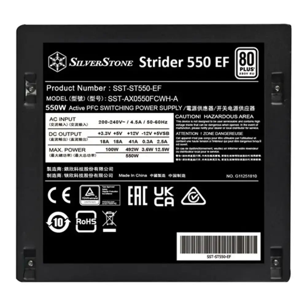 SilverStone ST550-EF Strider 550W 80 PLUS Supply