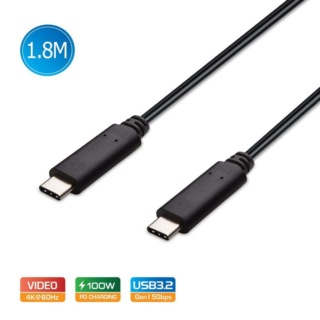 Simplecom CA519 1.8m USB-c to USB-c Cable USB 3.2 Gen1 5a 100w PD 4k@60hzconsumables