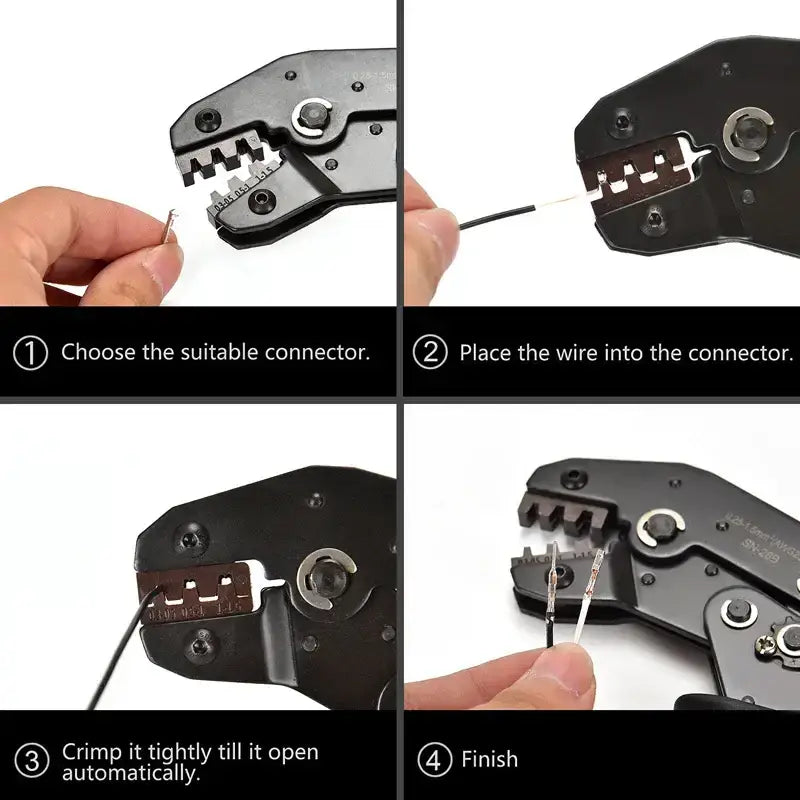 SN-28B Dupont Crimping Plier 0.25-1mm²/23-17AWG 310/620/1550PCS 2.54mm WireTerminals Clamp Kit Connectors Hand Tools Set