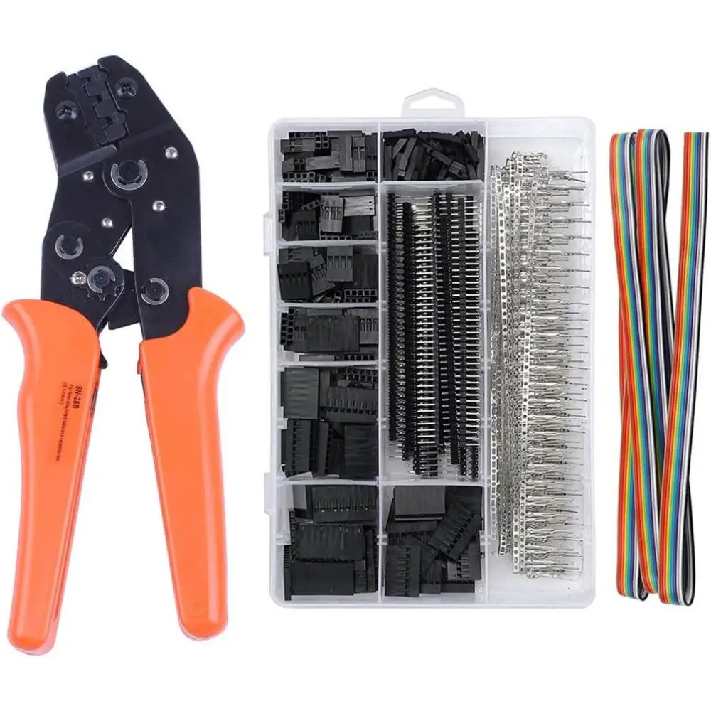 SN-28B Dupont Crimping Plier 0.25-1mm²/23-17AWG 310/620/1550PCS 2.54mm WireTerminals Clamp Kit Connectors Hand Tools Set