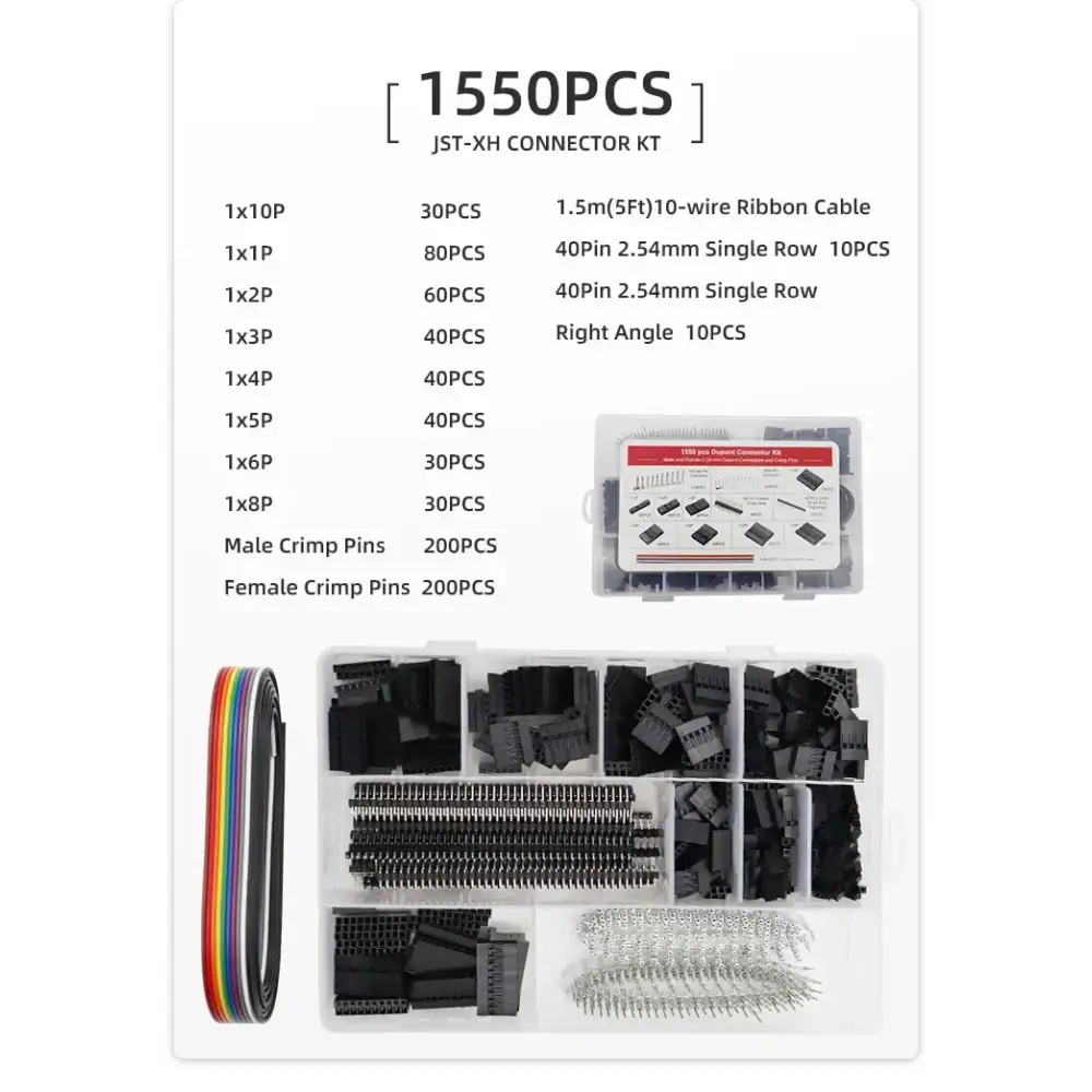 SN-28B Dupont Crimping Plier 0.25-1mm²/23-17AWG 310/620/1550PCS 2.54mm WireTerminals Clamp Kit Connectors Hand Tools Set