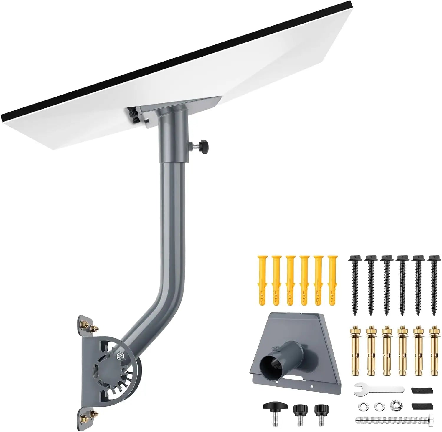 Starlink Gen 3 Mount Adjustable Heavy Duty Wall Roof Pole Kit with Aluminum Pipe Adapter Weatherproof Rustproof