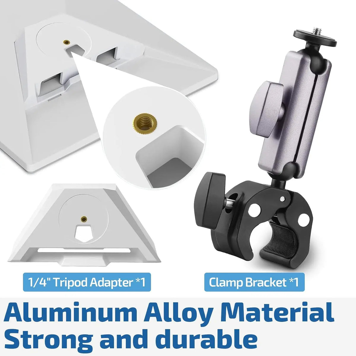 Starlink Mini Mount - Adjustable Clamp Accessories for Dish Fits 2.2–5CM Poles Ideal RV Ladders Roof Racks Vans Boats