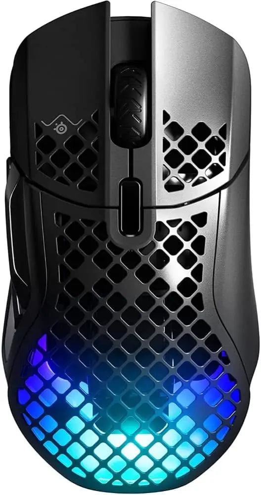 SteelSeries Aerox 5 Wireless - Holey RGB Gaming Mouse - Ultra-Lightweight Water Resistant Design - 9 Buttons