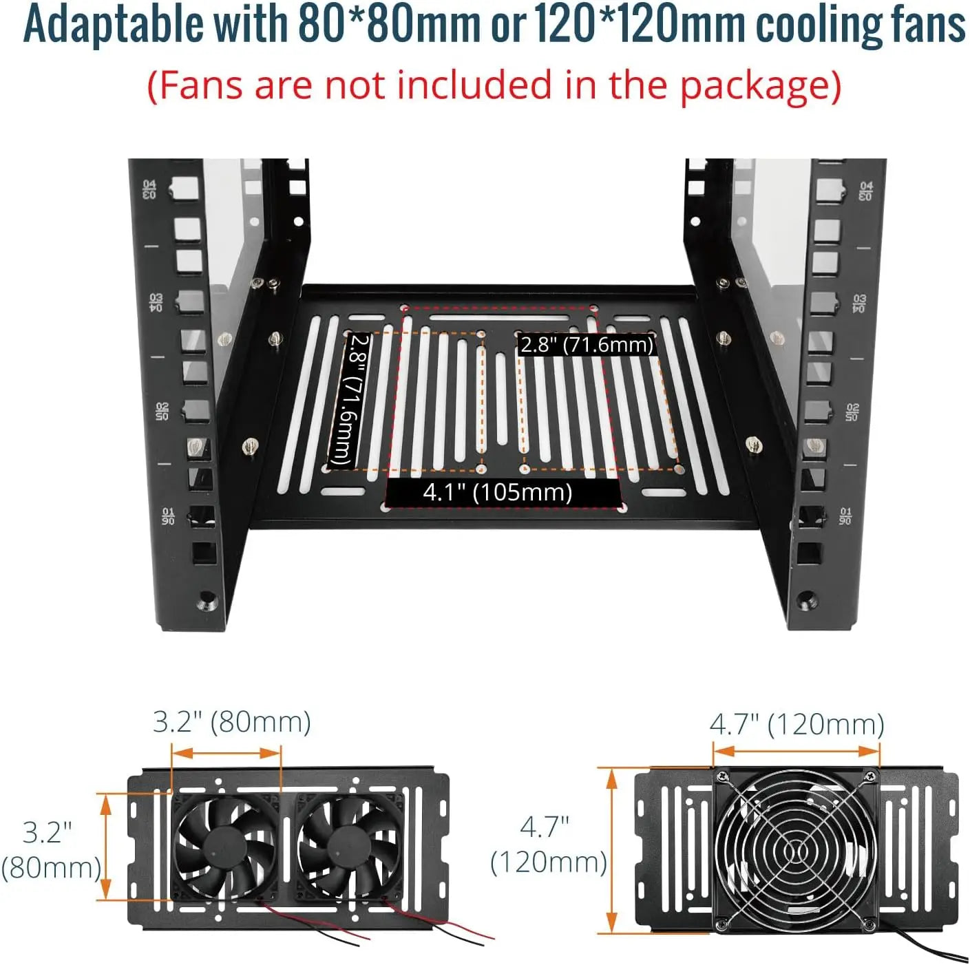 Tecmojo 6U Server Rack 10 inch Wide 200mm Deep Desktop with Shelf Micro HDMl to HDMI Adapter Board 60 kg /132 lbs Max