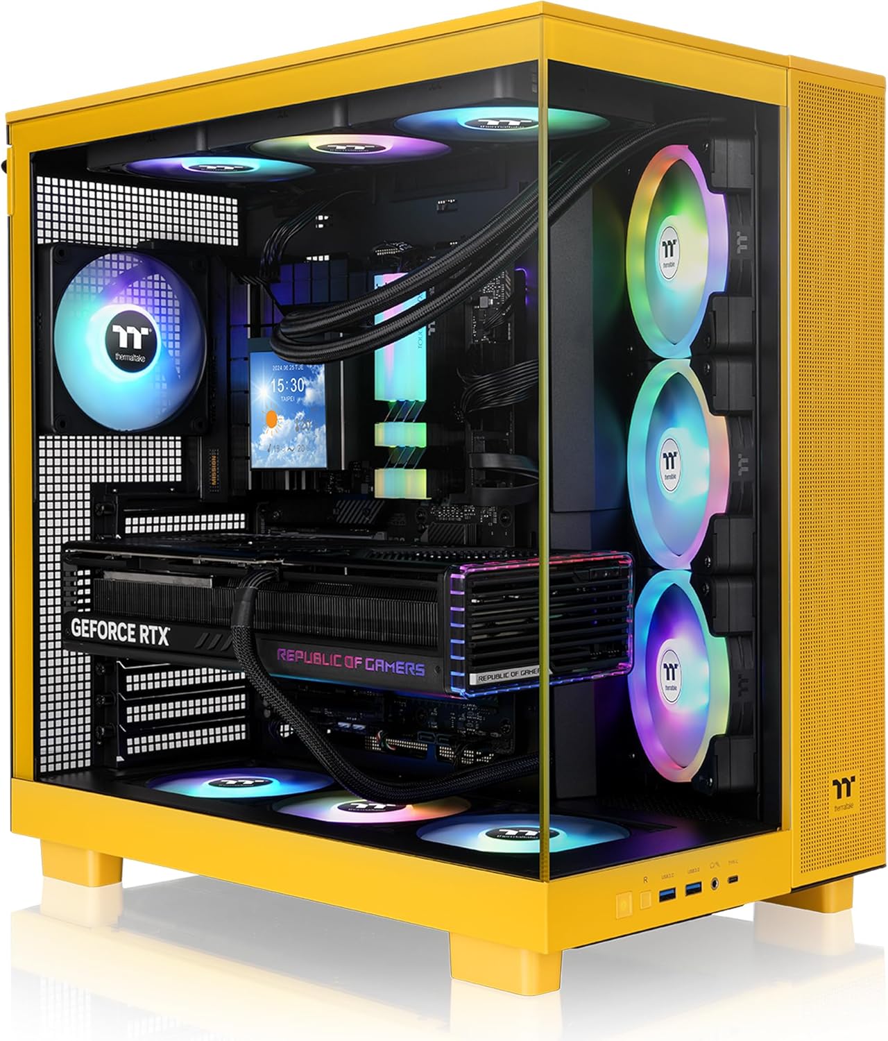 Thermaltake View 380 XL Tempered Glass ARGB Mid Tower Case Bumblebee Edition CA-11E-00M4WN-00