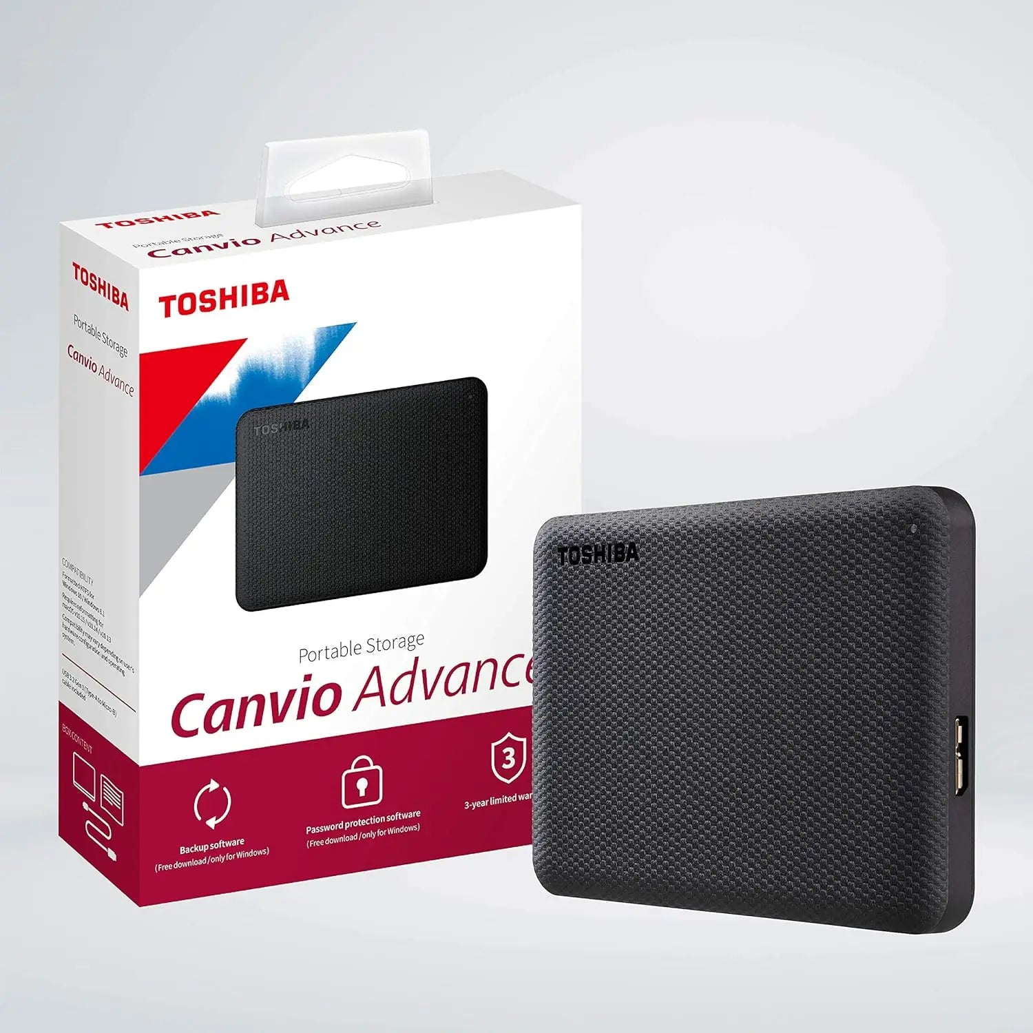 Toshiba Canvio Advance V10 4TB USB 3.0 Portable External Hard Drive Black