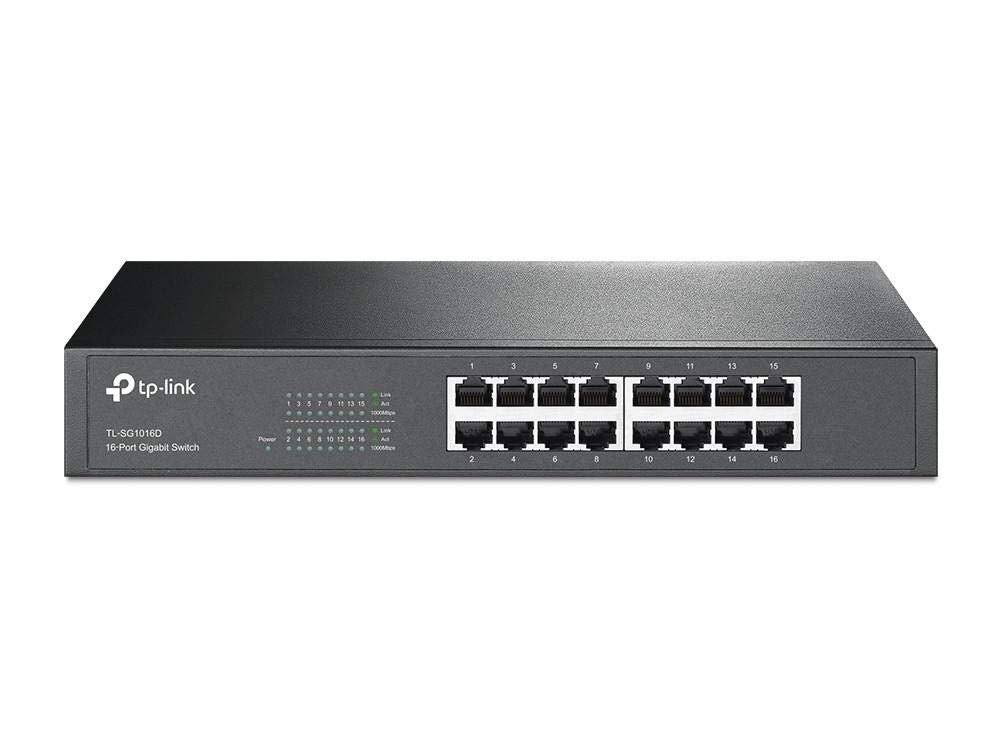 TP-Link 16-Port Gigabit Ethernet Unmanaged Desktop/Rackmount Switch (TL-SG1016D)