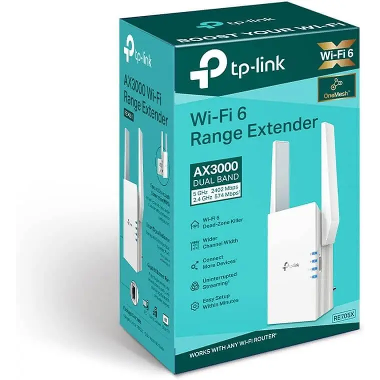 TP-Link AX3000 Mesh Wi-Fi 6 Range Extender Wifi Smart Home Wireless Dual Band 1000M Ethernet Port 160MHz MU-MIMO