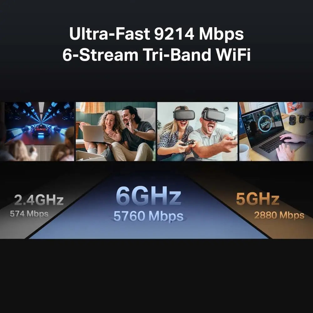 TP-Link BE9300 Tri-Band Wi-Fi 7 Router MLO Full 2.5G Ports Boost Connection EasyMesh-Competitble HomeShield Security